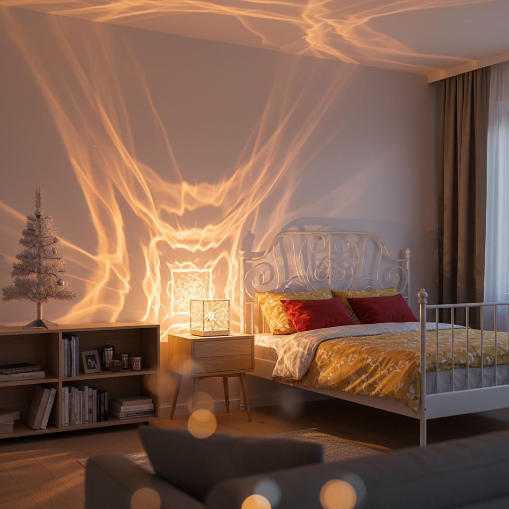 LED lampa u spavaćoj sobi